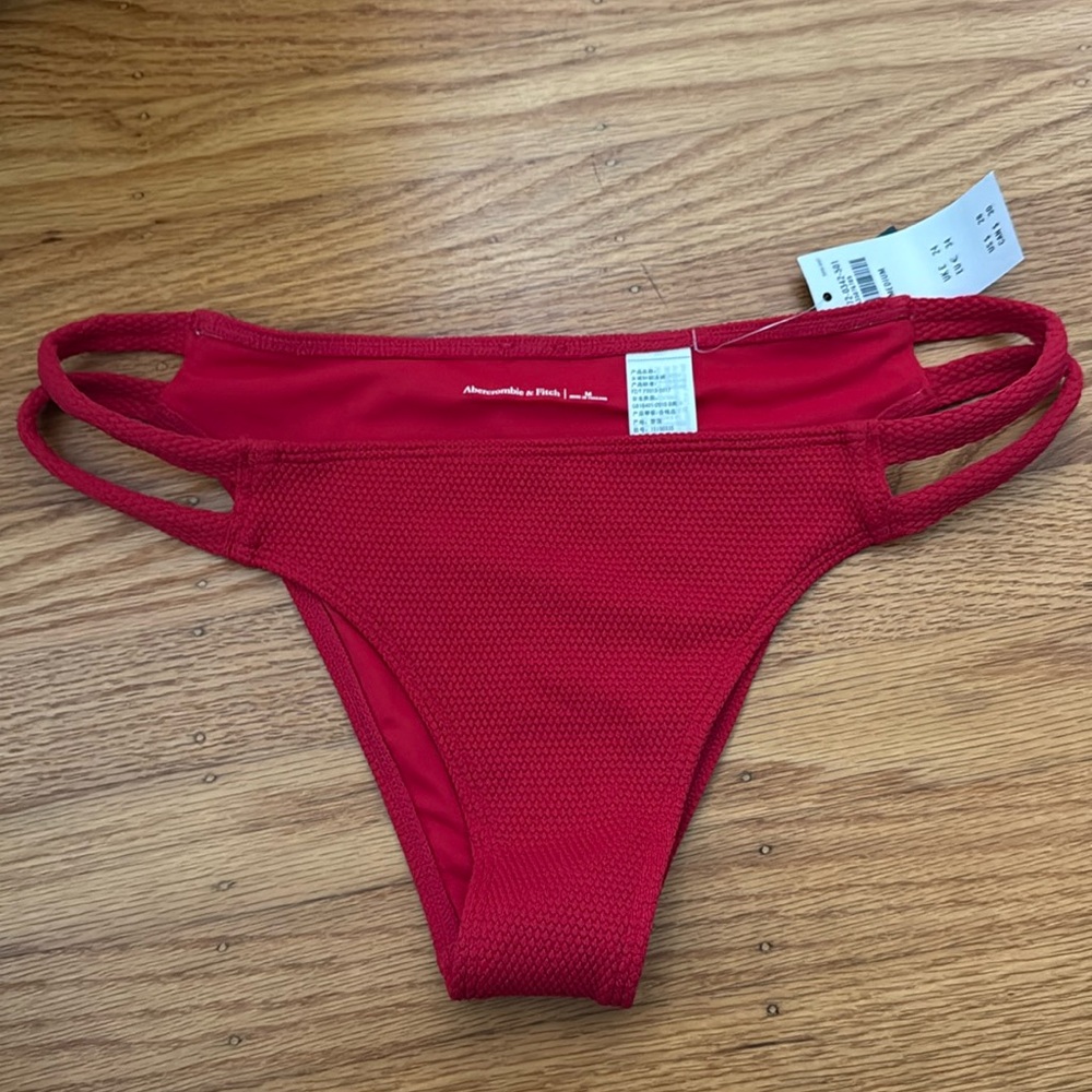 Abercrombie Red bikini bottom (Medium)